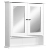 Image de HOMCOM Armoire Murale Salle de Bain avec Double Miroir et Étagères Réglables Blanc MDF Aosom France