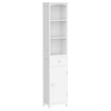 Image de HOMCOM Meuble Colonne de Salle de Bain Meuble colonne rangement WC avec étagère et tiroir , placard 34L x 24l x 170H cm Blanc