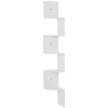 Image de HOMCOM Étagère d'angle Murale de Rangement en Forme Zigzag 20L x 20l x 126H cm 5 Niveaux Bois Blanche