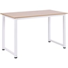 Image de HOMCOM Table d'ordinateur table de salle à manger 120L x 60l x 76H cm chêne et Blanc Multifonction Grand Plateau Cadre Robuste en métal