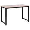 Image de HOMCOM Table d'ordinateur table de salle à manger 120L x 60l x 76H cm chêne et Noir Multifonction Grand Plateau Cadre Robuste en métal