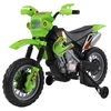 Image de HOMCOM Moto Cross électrique enfant 3 à 6 ans 6 V phares klaxon musiques 102 x 53 x 66 cm vert et noir