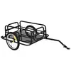 Image de HOMCOM Remorque vélo remorque de transport pour vélo pliable 70L 139L x 71,5l x 49H cm barre d'attelage universelle acier noir