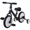Image de Homcom Vélo enfant draisienne 2 en 1 roulettes et pédales amovibles roues 11" hauteur selle réglable acier noir