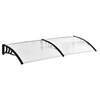 Image de Outsunny Marquise de Porte Voûtée Arrondie en Polycarbonate Noir Transparent 195L x 75l x 23H cm Aosom France