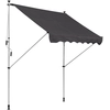 Image de Outsunny Store banne manuel rétractable 2L x 1,5l x 1,7-2,8H m inclinaison réglable métal alu polyester gris