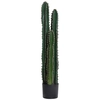 Image de Outsunny Cactus Artificiel Grand réalisme Plante Artificielle Decoration Interieur Grande Taille dim. Ø 17 x 98H cm Vert