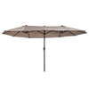 Image de Outsunny Parasol XXL Composé de 12 entretoises en métal Tissu polyester haute densité 180 g/m² Diamètre latérale du parasol: 2,7 m marron
