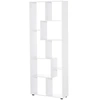 Image de HOMCOM Bibliothèque étagère zig zag design contemporain 70L x 24l x 178H cm panneaux particules blanc