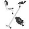 Image de HOMCOM Vélo d'appartement pliable 8 niveaux de résistance avec dossier selle réglable écran LCD multifonction capteur fréquence cardiaque gris