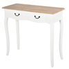 Image de HOMCOM Table Console Table d'Appoint Design Vintage 2 Tiroirs 87 x 34 x 78 5 cm Blanc aosom france