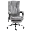 Image de HOMCOM Fauteuil de Bureau Massant et Chauffant Gris avec Hauteur, Dossier et Repose-Pieds Réglables Aosom France