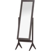 Image de HOMCOM Miroir à Pied Inclinaison réglable miroir de sol Pleine Longueur Dressing Chambre salon dim. 47L x 46l x 148H cm MDF Brun foncé