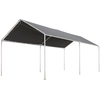 Image de Outsunny Carport auvent pour voiture 6 x 3 m acier galvanisé robuste toit PE haute densité gris