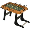 Image de HOMCOM Baby-foot table ergonomique en bois, MDF, acier noir Aosom France