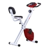 Image de HOMCOM Vélo d'appartement avec 8 niveaux de résistance Charge max.110 kg Ecran d'affichage LCD multifonction rouge, blanc