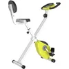 Image de HOMCOM Vélo d'appartement avec 8 niveaux de résistance Charge max.110 kg Ecran d'affichage LCD multifonction jaune, blanc