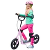 Image de HOMCOM Trottinette patinette pneus 30 cm Hauteur Guidon réglable poignée Frein et béquille Acier Rose