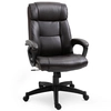 Image de HOMCOM Fauteuil de bureau chaise de bureau ergonomique réglable roulettes pivotant 360° revêtement synthétique PU 64 x 73 x 106-115,5 cm chocolat