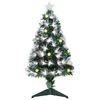 Image de HOMCOM Sapin de Noël sapin artificiel 90 cm arbre de Noël lumineux LED 90 branches fibre optique décoration exquise vert Aosom France