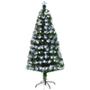 Image de HOMCOM Sapin de Noël sapin artificiel lumineux fibre optique LED + 20 ampoules + support pied Ø 63 x 120H cm 130 Aosom France
