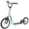 Image de HOMCOM Trottinette patinette enfants guidon réglable 2 freins contrôlés grandes roues pneumatiques alliage d'aluminium bleu