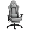Image de Vinsetto Fauteuil de bureau chaise de bureau manager grand confort repose-pied tétière + coussin lombaires intégrés dossier inclinable accoudoirs réglables lin gris