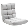 Image de HOMCOM Fauteuil Convertible Fauteuil Paresseux Grand Confort Inclinaison Dossier Multipositions 90°-180° Flanelle Polyester capitonné Gris Clair