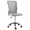 Image de Vinsetto Chaise de bureau ergonomique hauteur réglable piètement chromé pivotant 360° revêtement maille gris