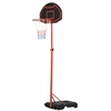 Image de HOMCOM Panier de basketball sur pied avec roulettes hauteur réglable à 5 niveaux base de lestage eau ou sable usage intérieur extérieur acier