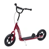 Image de HOMCOM Trottinette patinette freestyle grandes roues pneumatiques Ø 41 cm avec pegs frein avant et arrière rouge
