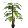 Image de Outsunny Palmier artificiel hauteur 1,2 m tronc branches lichen feuilles grand réalisme pot inclus