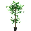 Image de Outsunny Arbre Artificiel Plante Artificiel ficus Hauteur 1,2 m Tronc Branches Liane Lichen Feuilles Grand réalisme Pot Inclus