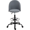 Image de Vinsetto Chaise de bureau assise haute réglable 103-123H cm tabouret de bureau pivotant 360° lin gris