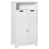 Image de kleankin HOMCOM Meuble de salle de bain sur pieds meuble de rangement avec 2 tiroirs et 1 niveau de rangement 60 x 30 x 108,8 cm