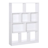 Image de HOMCOM Étagère meuble de rangement bibliothèque design 5 étagères + 5 niches panneaux de particule 100 x 23,8 x 140 cm blanc