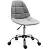 Image de Vinsetto Chaise de bureau ergonomique fauteuil de bureau hauteur réglable 81-91 cm chaise pivotant sans accoudoirs aspect velours gris
