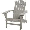 Image de Outsunny Fauteuil de jardin Adirondack chaise longue inclinable max. 150 kg gris clair