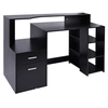 Image de HOMCOM Bureau informatique multimédia design Multi-rangements 137 x 55 x 92 cm noir