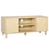 Image de HOMCOM Meuble TV pour télévisions jusqu'à 50 pouces banc TV niche centrale 2 placards 115 x 40 x 48 cm pour chambre maison bureau salon