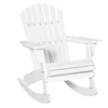 Image de Outsunny Fauteuil à Bascule Blanc Jardin Dossier Incurvé Accoudoirs Ergonomiques Aosom France