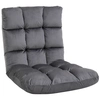 Image de HOMCOM Fauteuil Convertible Fauteuil Paresseux Grand Confort Inclinaison Dossier Multipositions 90°-180° Flanelle Polyester capitonné Gris foncé
