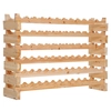 Image de HOMCOM Étagère à bouteilles casier à vin range bouteilles horizontal 6 niveaux 72 bouteilles max. dim. 114L x 28l x 85H cm bois de pin massif
