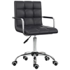 Image de HOMCOM Chaise de bureau fauteuil manager pivotant hauteur réglable revêtement synthétique capitonné noir