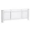 Image de HOMCOM Cache-radiateur Design Contemporain Longueur Extensible 139-208,5 x 20,5 x 82,5 cm MDF Blanc