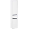 Image de HOMCOM Meuble Colonne Rangement Salle de Bain Style Contemporain 2 placards 3 étagères et tiroir Coulissant Panneaux Particules Blanc