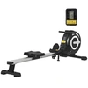 Image de HOMCOM Rameur d'appartement appareil de fitness et musculation magnétique pliable écran LCD 8 niveaux glissière silencieux en aluminium noir