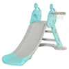 Image de HOMCOM Toboggan Enfant avec Panier de Basket-Ball Échelle d'escalade pour enfant +18 mois Charge Max 20KG dim. 147L x 82l x 85,5H cm Bleu et Gris