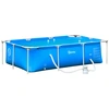 Image de Outsunny HOMCOM Piscine tubulairepiscine hors-solrectangulaire en acier avec pompe de filtre piscine pour enfants et familles pour jardin et terrasse