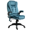 Image de Vinsetto Fauteuil de bureau massant avec 6 points de massage par vibration hauteur réglable dossier inclinable 67 x 67 x 116-126 cm bleu